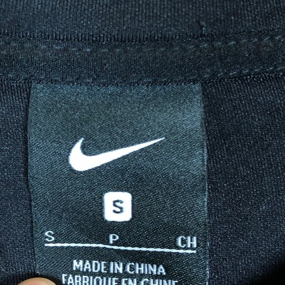 Nike Womens Sweatshirt Black Gold Icon Clash Therma Fleece Crew Stretch Small - Picture 6 of 12